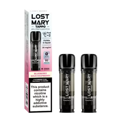 Blueberry Sour Raspberry Lost Mary Tappo Pods - 20mg - Vape Product (8DA0B8)