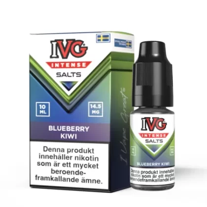 IVG Intense Salts – Blueberry Kiwi 14,5mg 10ml - E Ciggbolaget Se