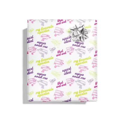? Squirt Alert Naughty Wrapping Paper