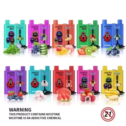Original RANDM Squid Box Rechargeable Disposable Vape Pen Device 5200 Puffs 850mAh ( )