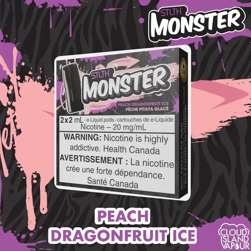 STLTH Monster Pod Pack – Peach Dragonfruit Ice