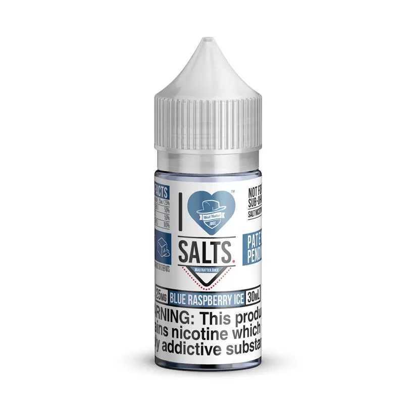 Blue Raspberry Ice NicSalt Nicotine Salt By Mad Hatter 30ml (25mg, 50mg) E Juice - Vape Product, Vape Product