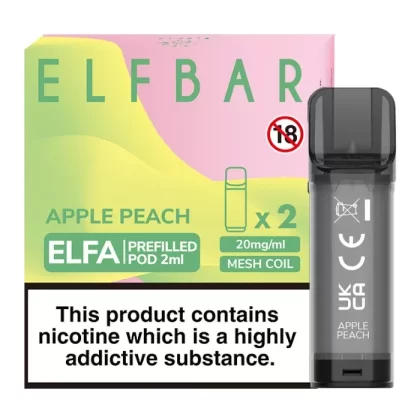 Apple Peach – Elf Bar ELFA – 2ml Pre-filled Pod (2x Pods)