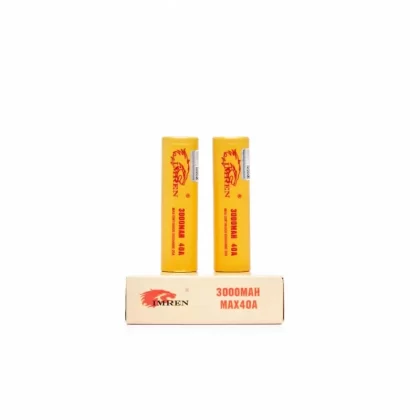 Safe 40A Imren 18650 3000mah 40a 2pack (Cream / Flat top)