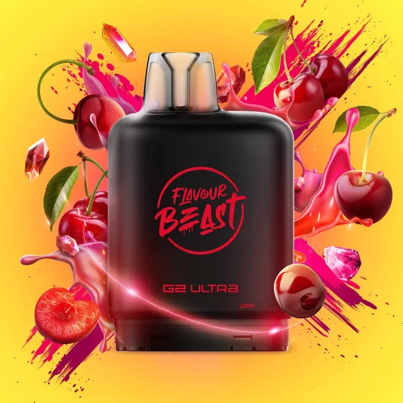 Level X G2 Ultra Flavour Beast Gushin Series Pods – Cherry, 50K Puffs