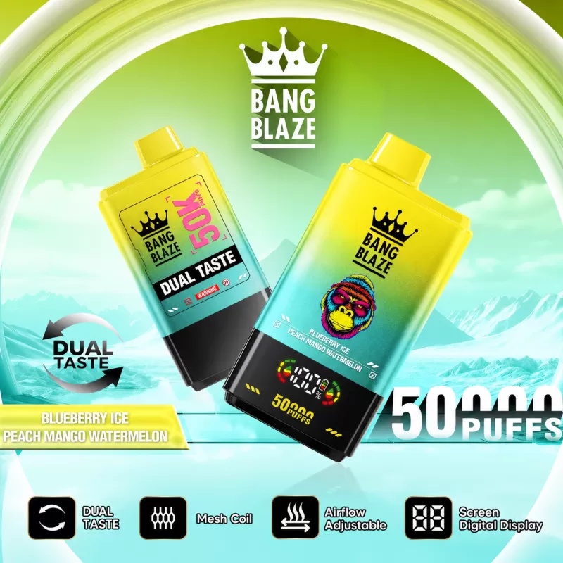 Bang Blaze 50K | dual-taste switch, 50000 puffs, 50mL, digital display, bulk disposable vape - Image 3