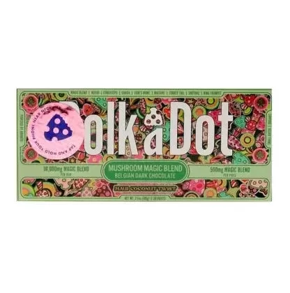 Maui Coconut Twist PolkaDot Magic Mushroom Belgian Dark Chocolate - Vape Store