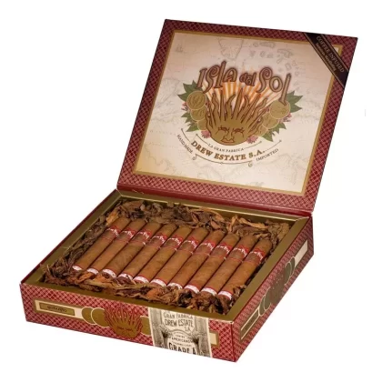 Isla del Sol by Drew Estate - Product#Churchill (7.0" x 50)>Toro (6.0" x 52)>Robusto (5.0 x 52)~Packaging#Box of 20