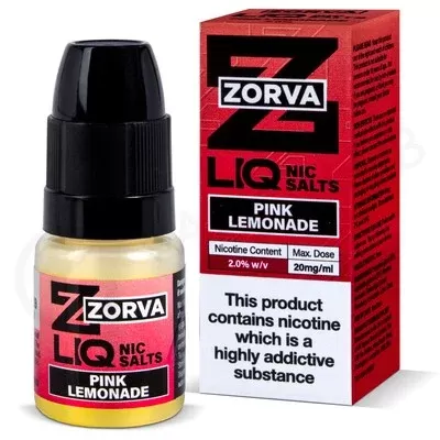 Pink Lemonade Nic Salt E-Liquid by Zorva Liq
