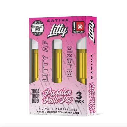 Litty AF Blend Passion Fruit Pop Cartridge – 3 Pack - Option#Cartidge + E420 Battery (35% off)>Cartridges Only (B8BDBC)