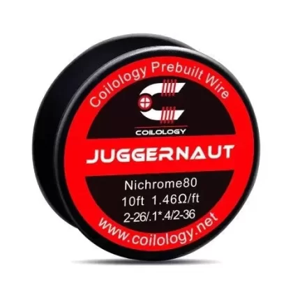 Coilology Juggernaut Wire - Resistance#1.46 ohm/ft Ni80>2.60 ohm/ft Ni80>0.91 ohm/ft SS316L