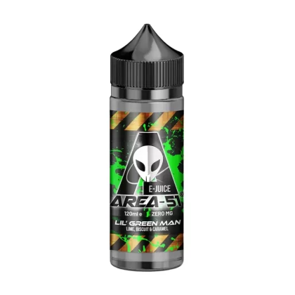 Area 51 Lil Green Man 100ml Shortfill E-Liquid - 1 x 18mg Koolada Shots