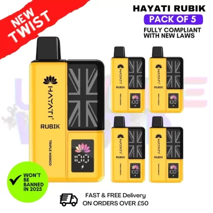 Hayati Rubik 7000 Puff Triple Mango [PACK OF 5]