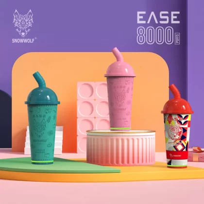 Snowwolf Ease 8000 Rechargeable Disposable 8000 Puffs - Strawberry Banana Ice