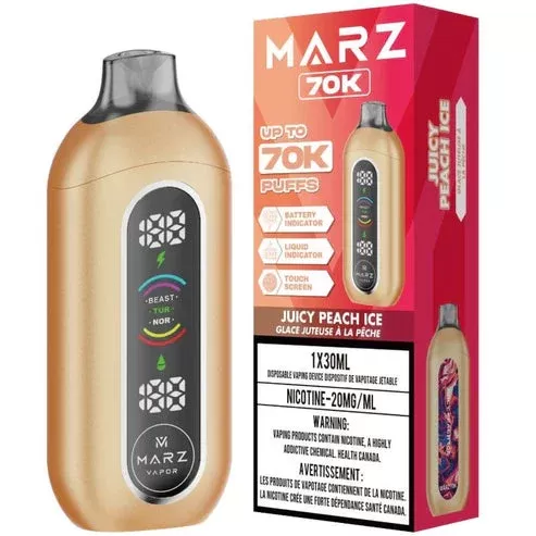 Marz Disposable 70K Puffs – Juicy Peach Ice - Eliquidsupply