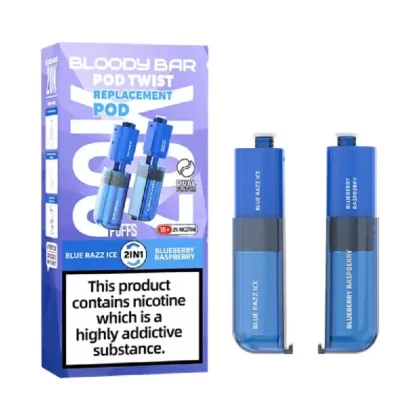 Bloody Bar Pod Twist 20K Prefilled Pod Blue Razz Ice / Blueberry Raspberry - Nicotine Strength#20mg (5836B9)