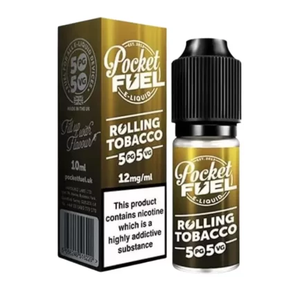 Rolling Tobacco 50/50 E-Liquid by Pocket Fuel (10ml) - 18mg
