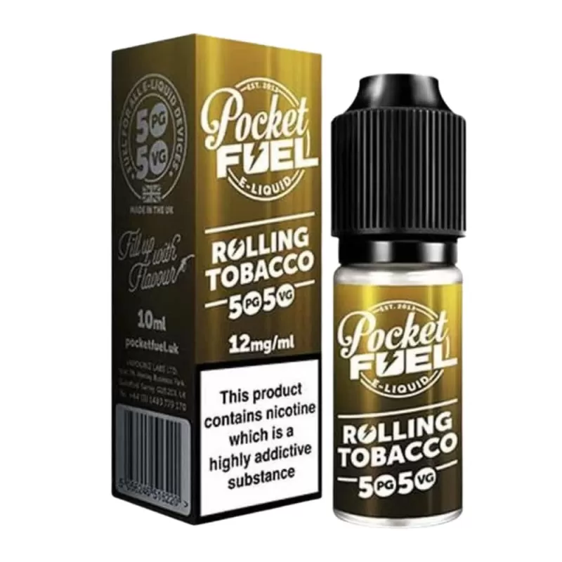 Rolling Tobacco 50/50 E-Liquid by Pocket Fuel (10ml) - 18mg