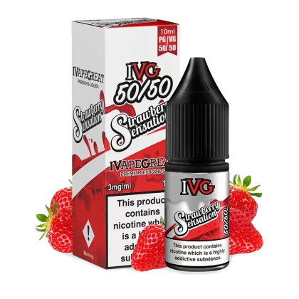 Strawberry Sensation E-Liquid by IVG 50/50 – 10ml