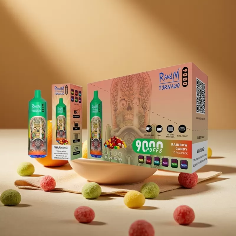 RandM Tornado 9000 Puffs Disposable Vape with 18mL E-liquid & RGB Display - Image 2