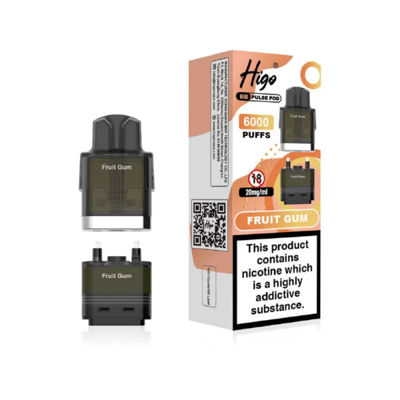 Higo BB Pulse 6000 Prefilled Pod Fruit Gum - 20mg