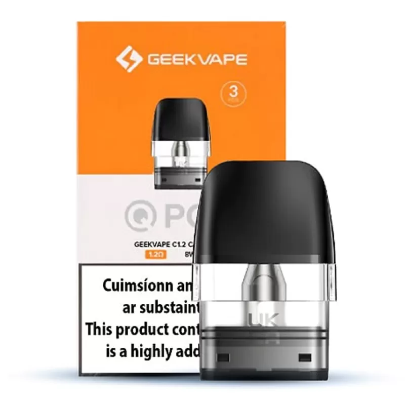GEEKVAPE Q REPLACEMENT POD CARTRIDGES - 0.6 Ohm, 0.8 Ohm; Single, Pack of 3 - Image 2