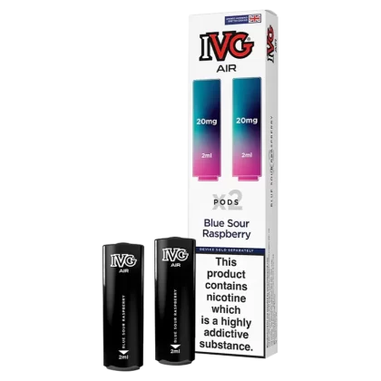 Blue Sour Raspberry IVG Air Replacement Pods - 20mg - Vape Product