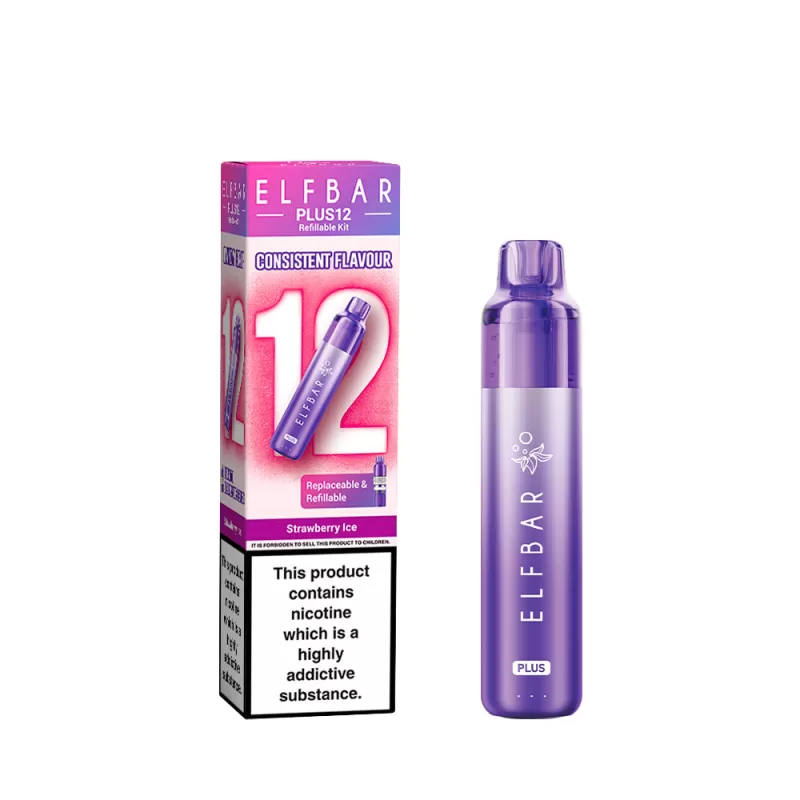 Elf Bar Plus 12 Prefilled Pod Vape Kits - Blue Razz Lemonade - Image 3