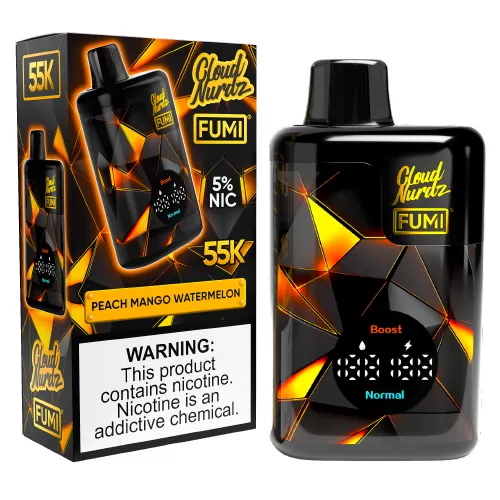 Peach Mango Watermelon Disposable Vape (55000 Puffs) by FUMI x Cloud Nurdz 55K