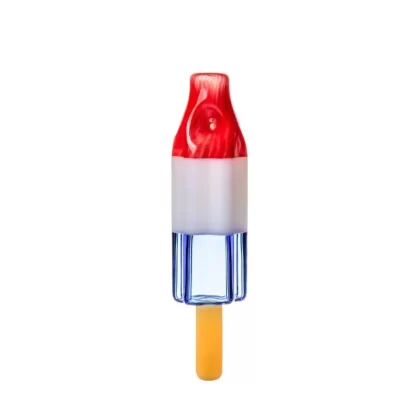 BigFun Pipesicle Glass Hand Pipe – 6-Inch Bomb Pop Popsicle Design - Vape Store