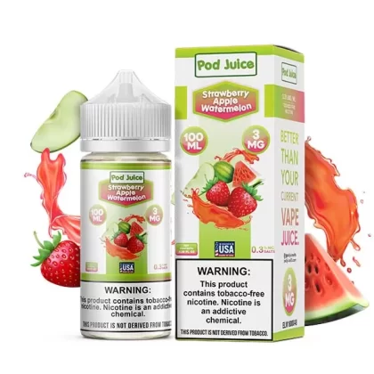 Sale $12.00 – Strawberry Apple Watermelon by Pod Juice TFN Series 100mL
