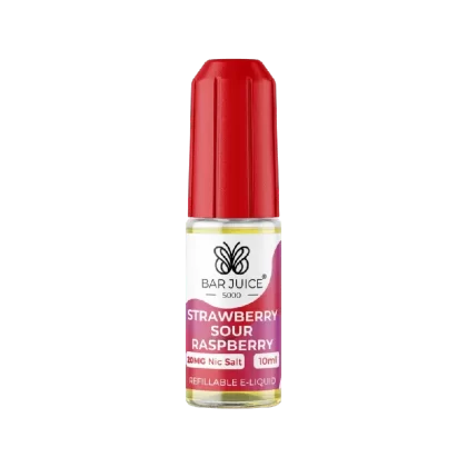Bar Juice 5000 Strawberry Sour Raspberry E Liquid 10ml - Strength#5mg>10mg>20mg (DD4598)