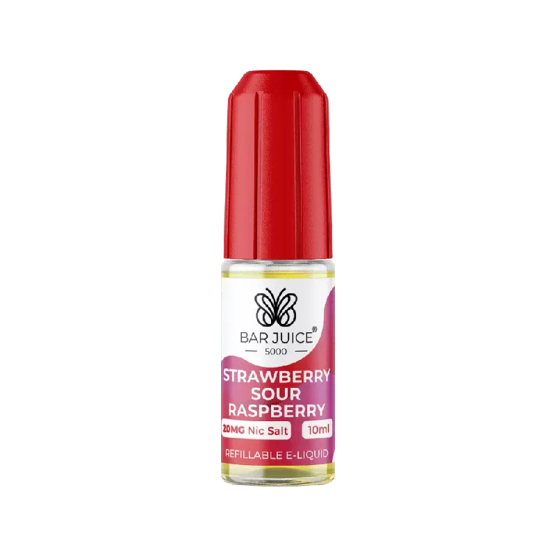 Bar Juice 5000 Strawberry Sour Raspberry E Liquid 10ml - Strength#5mg>10mg>20mg (DD4598)