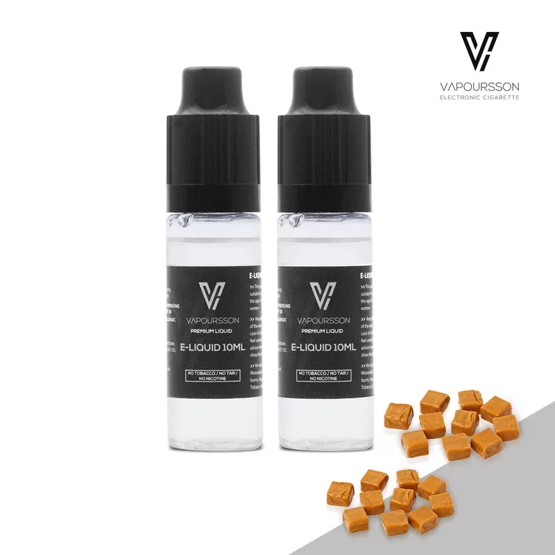 Vapoursson e-Liquid – Caramel 0mg 10ml Bottle x 2 Pack | Cigee
