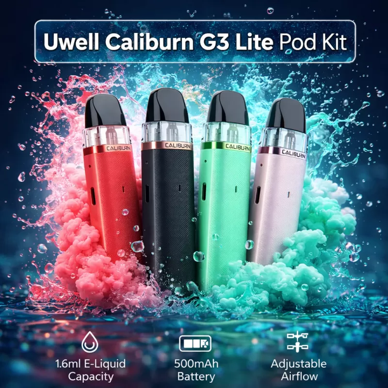 Uwell Caliburn G3 Lite Pod Kit - Space Black / 0.9ohm (2.5ml)
