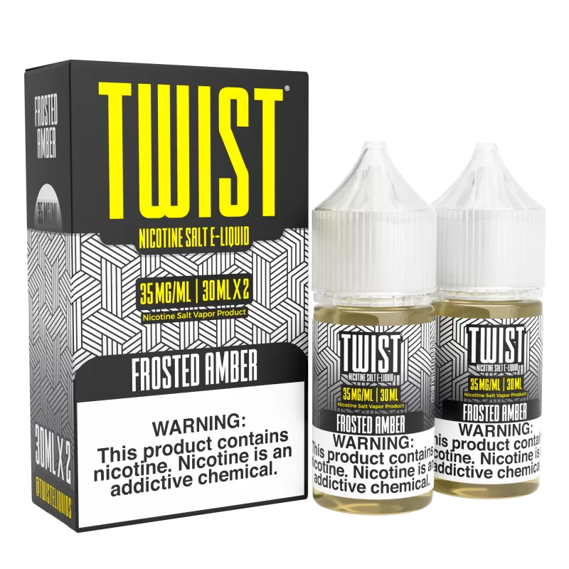 TWIST Nicotine Salt E-Liquid - Frosted Amber - 60ML E-Liquid (Twin 30ML Pack) - 35MG