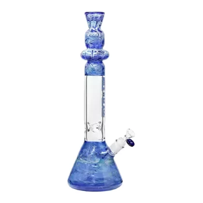 18" Nice Glass Top Glass Beaker Bong - Blue