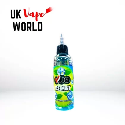 Vu9 Icemint 80ml Shortfill 50/50 vg/pg E-Lquid With Free Nic Shots