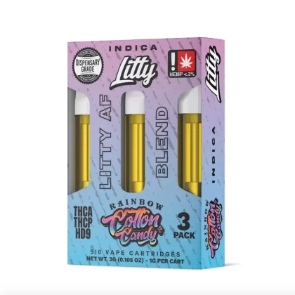 Litty AF Blend Rainbow Cotton Candy Cartridge – 3 Pack