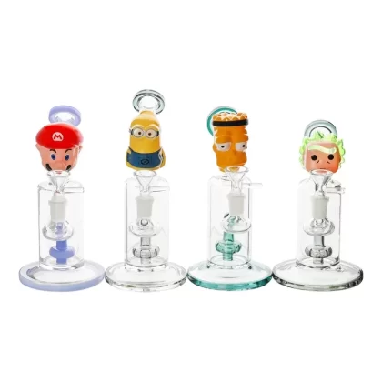 The Cartoon Bobble Bong – 8 inches water bong - Design#Mini Guy>It’s-a-me Man>Cartoon Boy>Mad Scientist