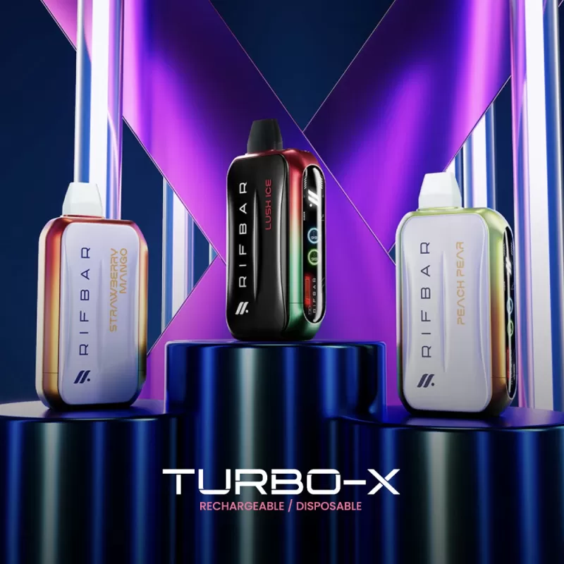 RIFBAR Turbo X 25K Rechargeable Disposable Device – 25000 Puffs - Mint Ice