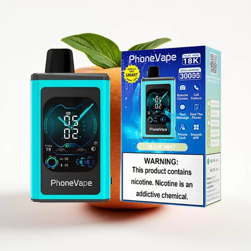 JNR PhoneVape 30000 chupadas Rechargeable Turbo Mode Miami Menta - Fumotvapemexico - Image 2