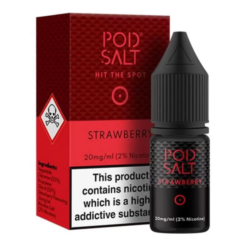 Strawberry Nic Salt E-Liquid by Pod Salt (10 ml)
