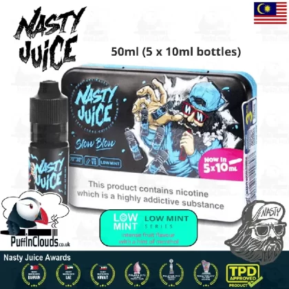 Nasty Juice Slow Blow E-Liquid (5 Pack Tin)