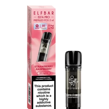 Strawberry Raspberry Elf Bar Elfa Pro Pods (x2) - 20mg (2%)