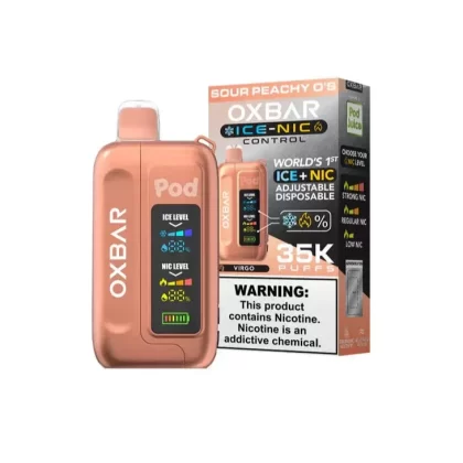 Sour Peachy O-s – Pod Juice X Oxbar Ice-Nic 35K - Vape Store