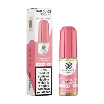 STRAWBERRY ICECREAM NICOTINE SALT E-LIQUID BY BAR JUICE 5000