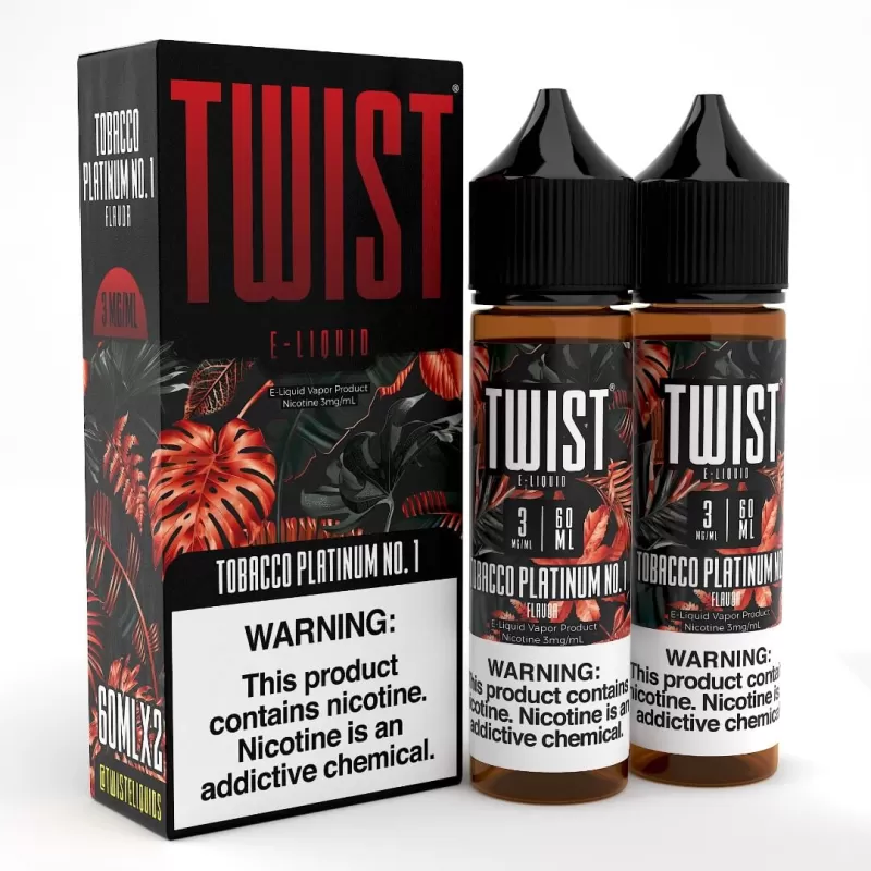 Twist e-Liquids Tobacco Platinum No. 1 eJuice - 120mL (2x60mL); Vape Product, Vape Product; Twist eLiquids