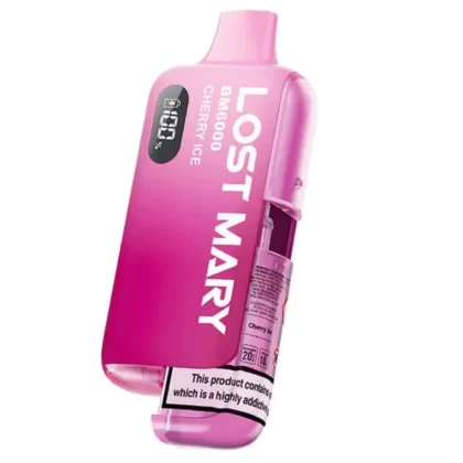Lost Mary BM6000 Zero Nicotine Prefilled Pod Kit Cherry Ice - 0mg