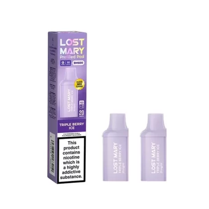 Lost Mary BM600 Triple Berry Ice Prefilled Vape Pods 20mg – 2PK